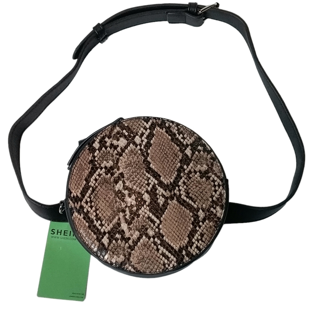SHEIN Belt Bag Fanny Pack Snake Print Faux Leather